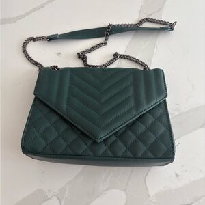 Urban Expressions Teal Quilted Crossbody Bag